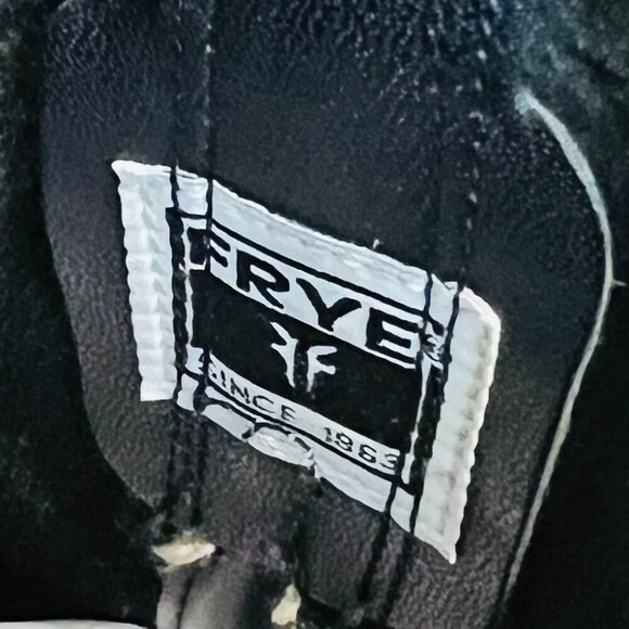 Vintage Frye Boots Western Cowboy Black Leather Roper Size 12 M US Mens - Picture 8 of 16